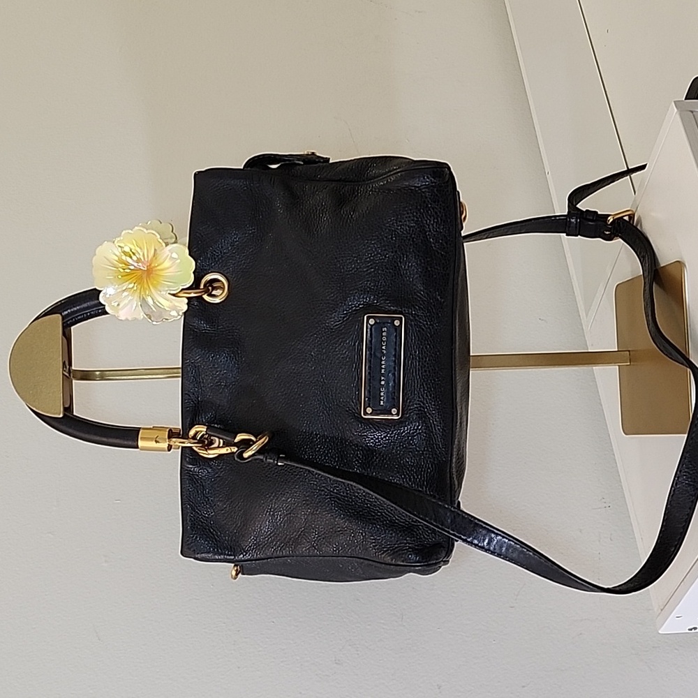 Marc Jacobs Y2K Bag Too Hot to Handle Leather Satchel Black Bag - Picture 4 of 16